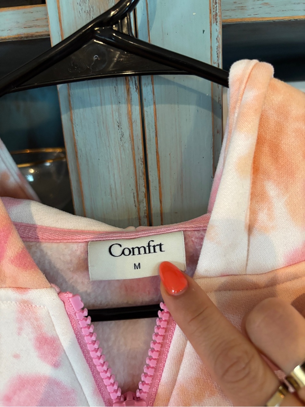 Set Comfrt Tie-Dye Hoodie & Jogger  - Pink/Orange - Picture 7 of 8